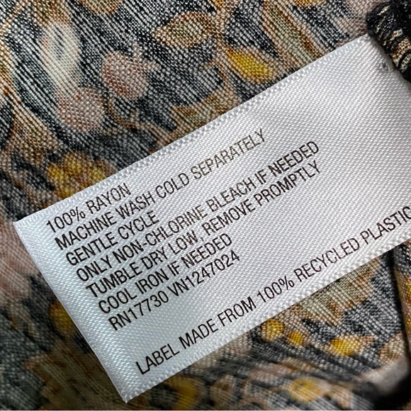 Knox Rose Women's Floral Long-Sleeved Blouse Size L - Picture 6 of 6